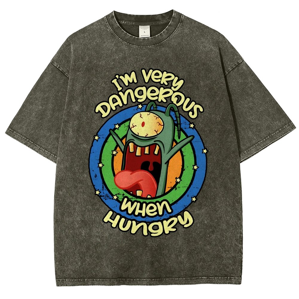 Very Dangerous When Hungry Vintage Distressed T-shirt