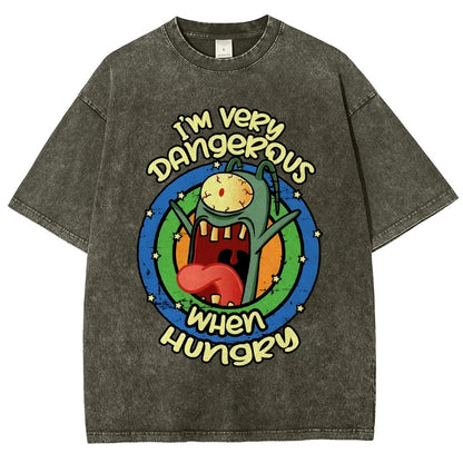 Very Dangerous When Hungry Vintage Distressed T-shirt