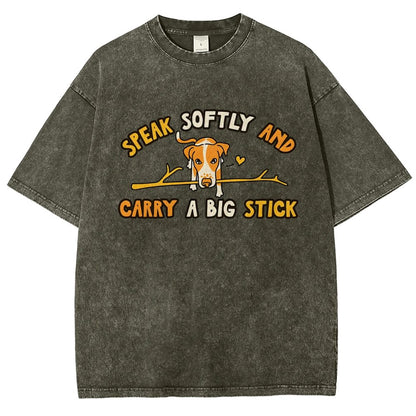 Speak Softly And Carry A Big Stick Vintage Distressed T-shirt