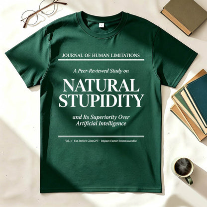 Natural Stupidity and Its Superiority Over Artificial Intelligence T-Shirt