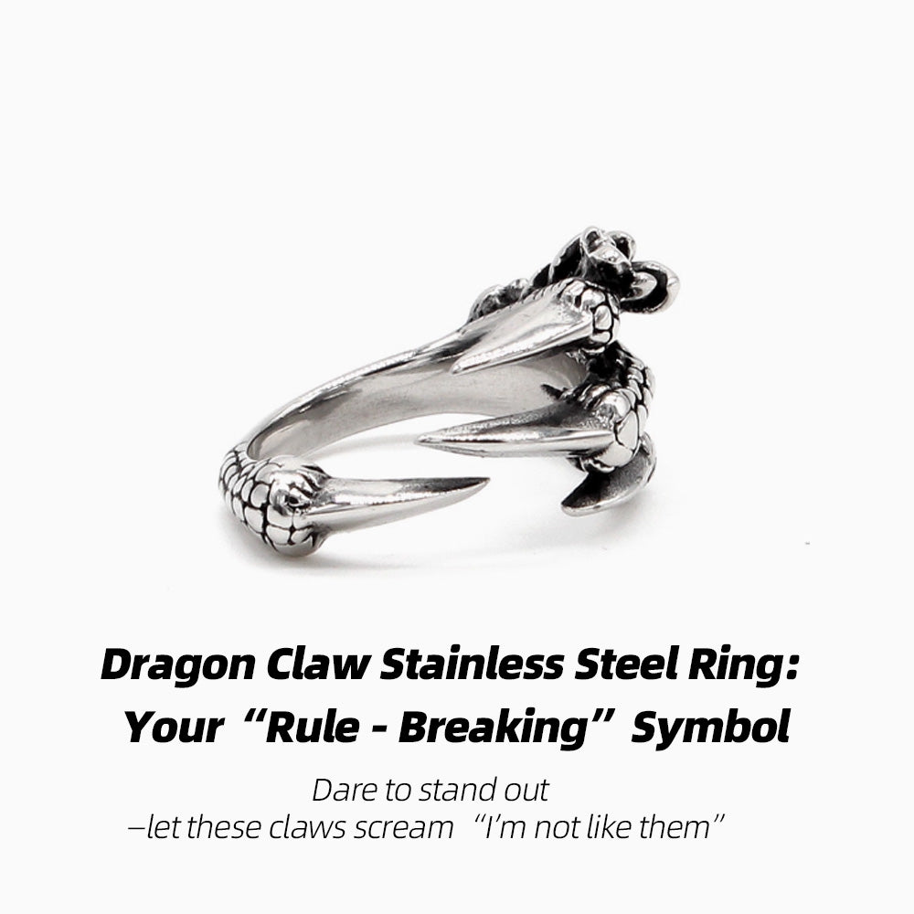 Dragon Claw Stainless Steel Ring: Wear the “Untamable Power”