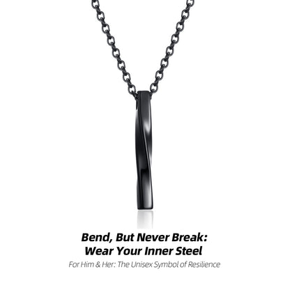 Premium Steel Necklace — The Unbreakable Curve: Your Gender-Free Armor