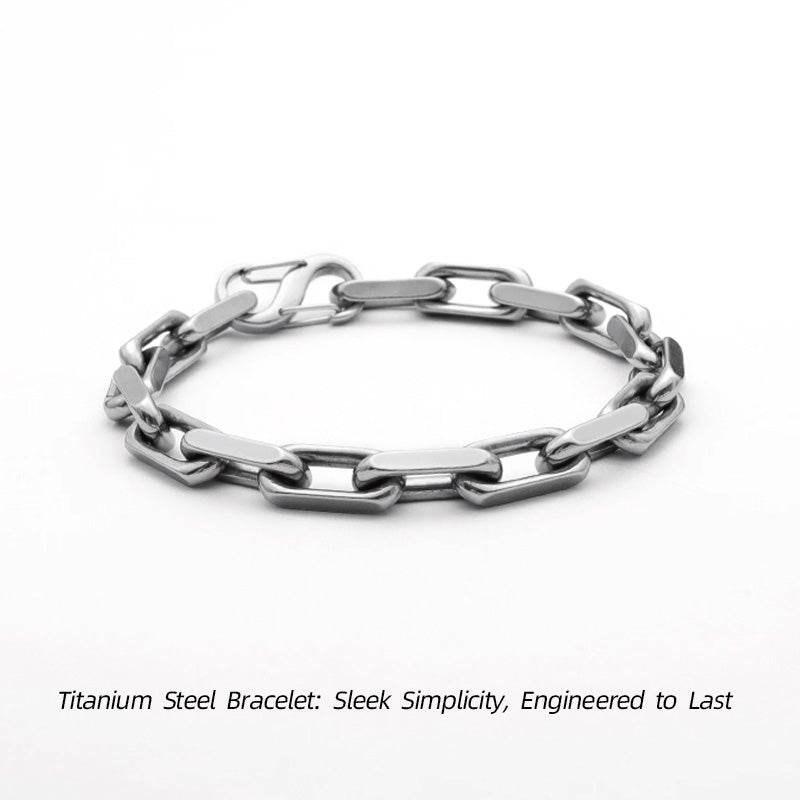 S-Clasp Square Titanium Steel Bracelet – Sleek Simplicity, Crafted to Last