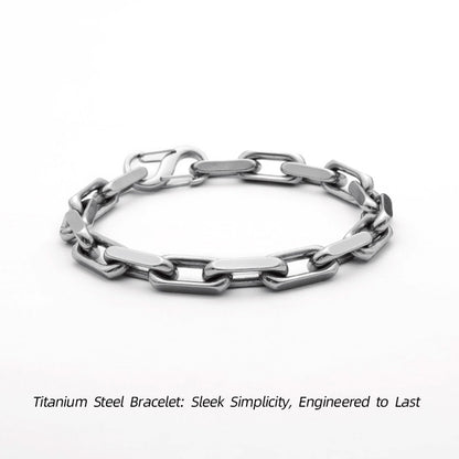 S-Clasp Square Titanium Steel Bracelet – Sleek Simplicity, Crafted to Last