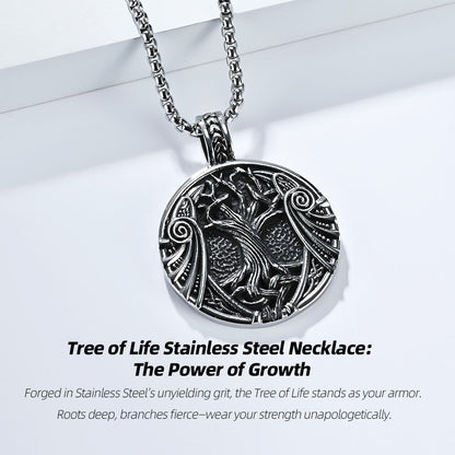 Tree of Life Stainless Steel Necklace: The Power of Growth