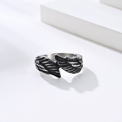 Angel Wings Stainless Steel Ring