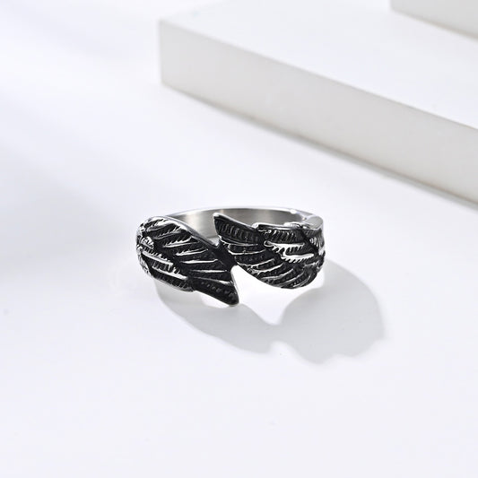 Angel Wings Stainless Steel Ring