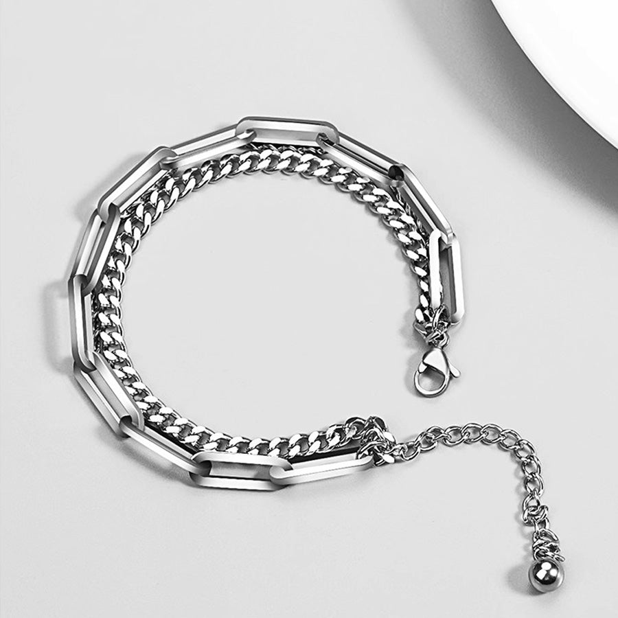 Double - Layer Stainless Steel Bracelet | Don’t Be Thin and Monotonous