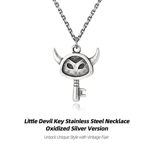 Little Devil Key Stainless Steel Necklace- Ignite Your Unique Soul with Rebellion