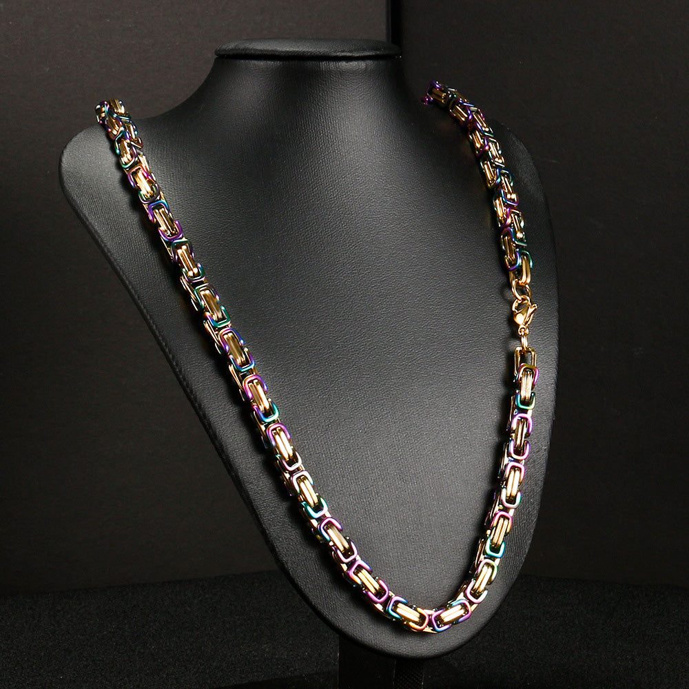 Trendy Color - Gold Stainless Steel Double - Layer Necklace