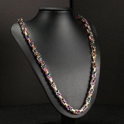 Trendy Color - Gold Stainless Steel Double - Layer Necklace