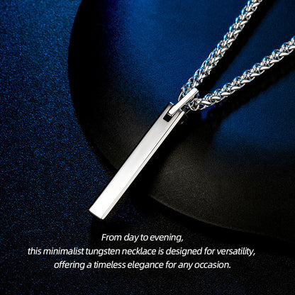 Engrave Your Unique Story | The Minimalist Tungsten Necklace