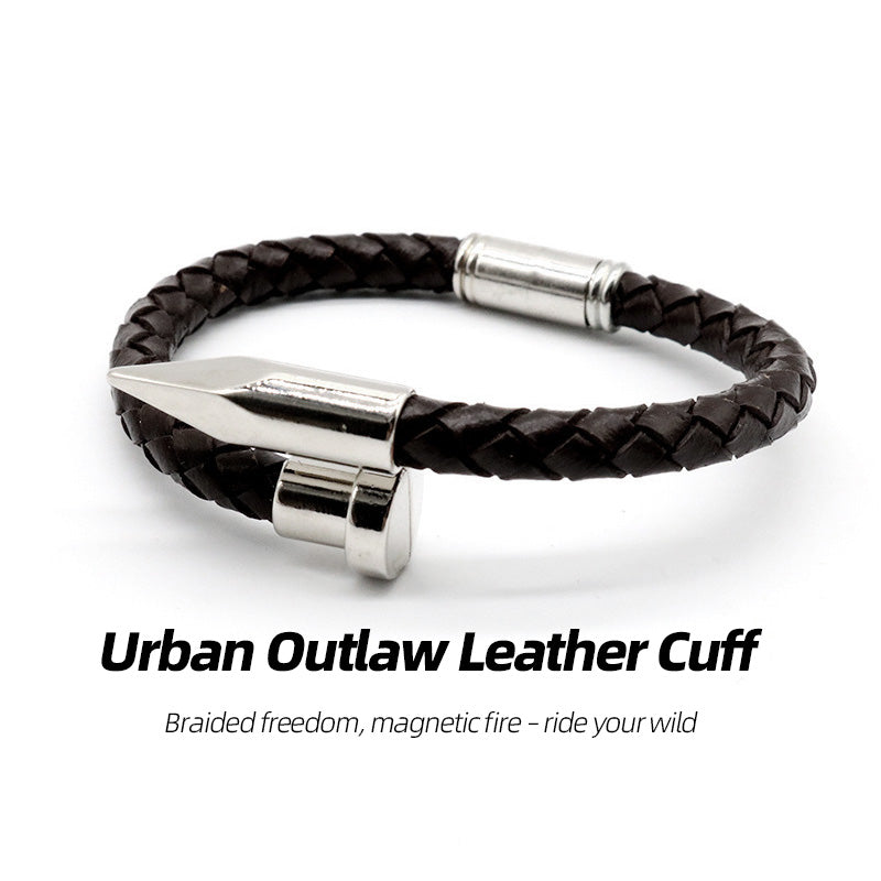 Urban Outlaw Braided Leather Bracelet - Armor Your Look