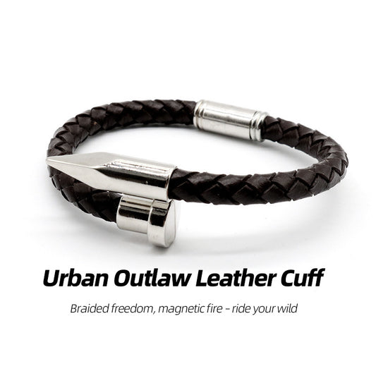 Urban Outlaw Braided Leather Bracelet - Armor Your Look