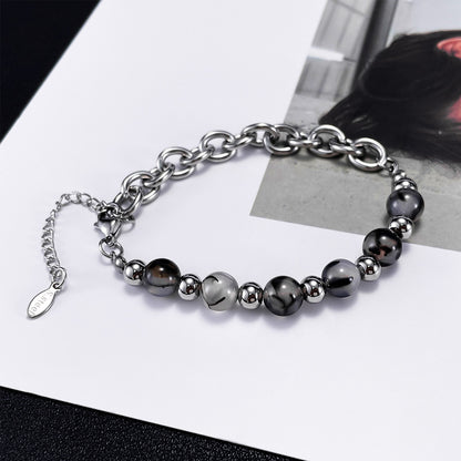 Dragon Vein Agate & Stainless Steel Bracelet-For Those Who Crave Distinct Style