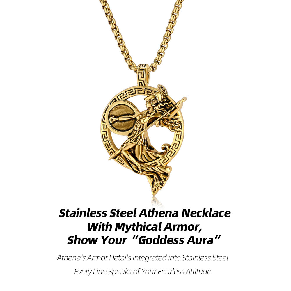 Stainless Steel Athena Necklace | With Mythical Armor, Show Your “Goddess Aura”