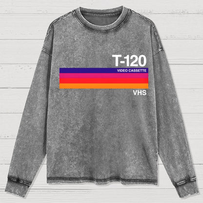 Dusk Video Cassette VHS Washed Long Sleeve Tee