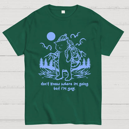 Don't Know Where I'm Going But I'm Gay Geek T-Shirt