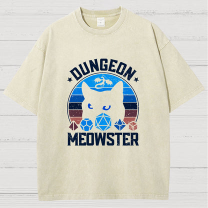 Dungeon Meowster Vintage Distressed T-shirt