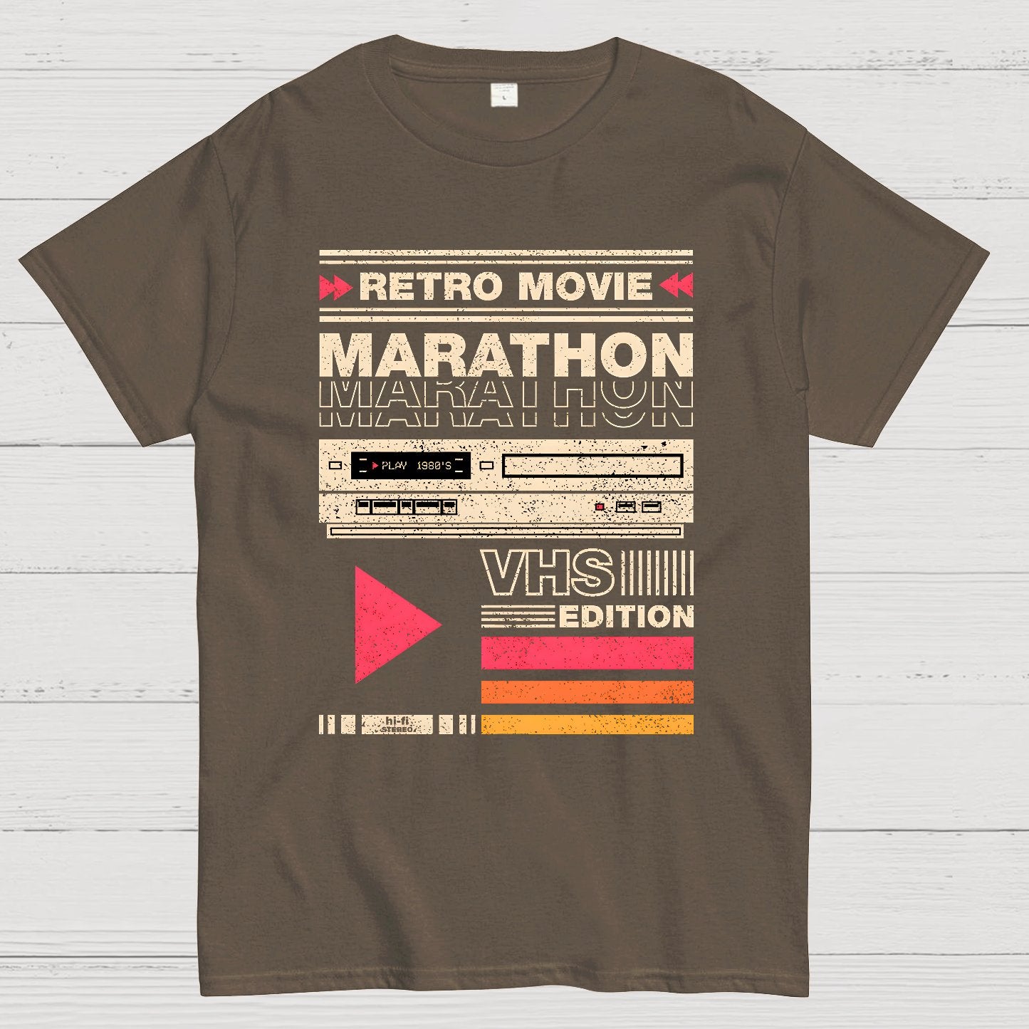 Retro Movie Marathon VHS Edition Geek T-Shirt