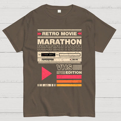 Retro Movie Marathon VHS Edition Geek T-Shirt