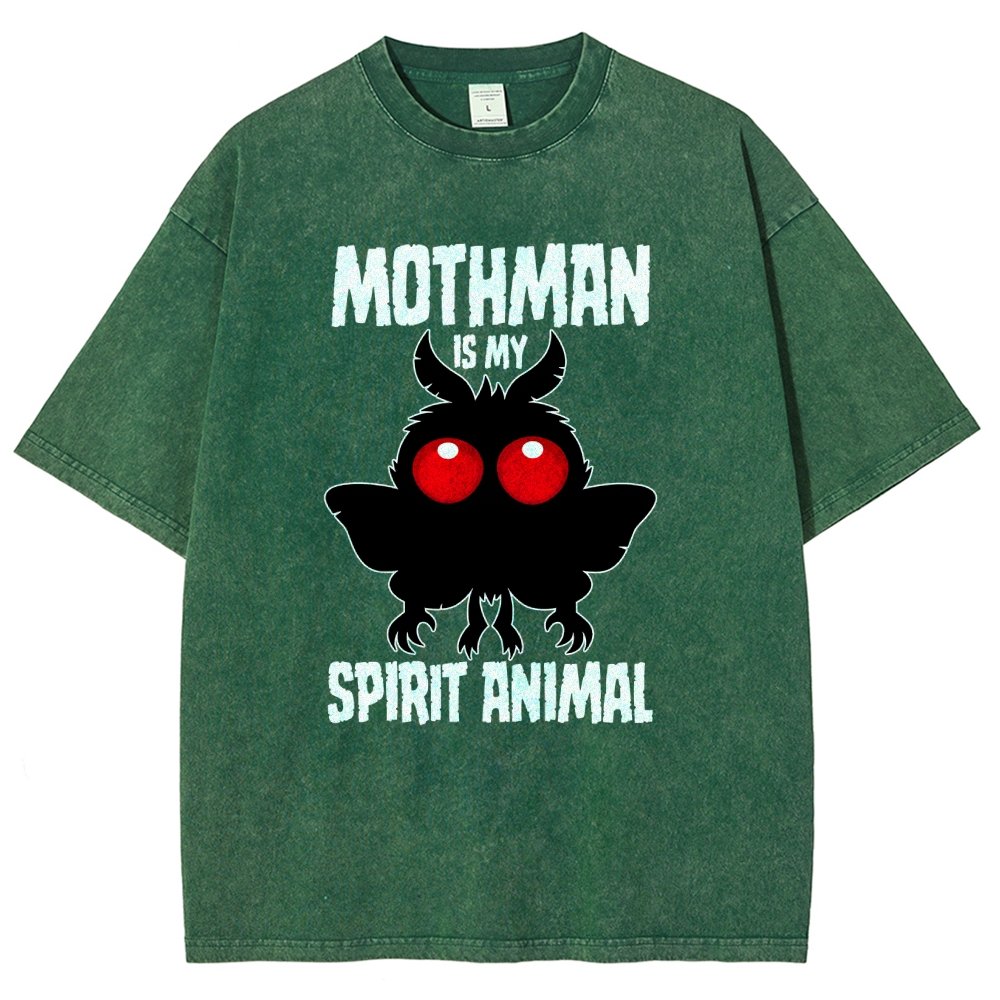 Mothman Is My Spirit Animal Dark Vintage Distressed T-shirt