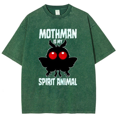 Mothman Is My Spirit Animal Dark Vintage Distressed T-shirt