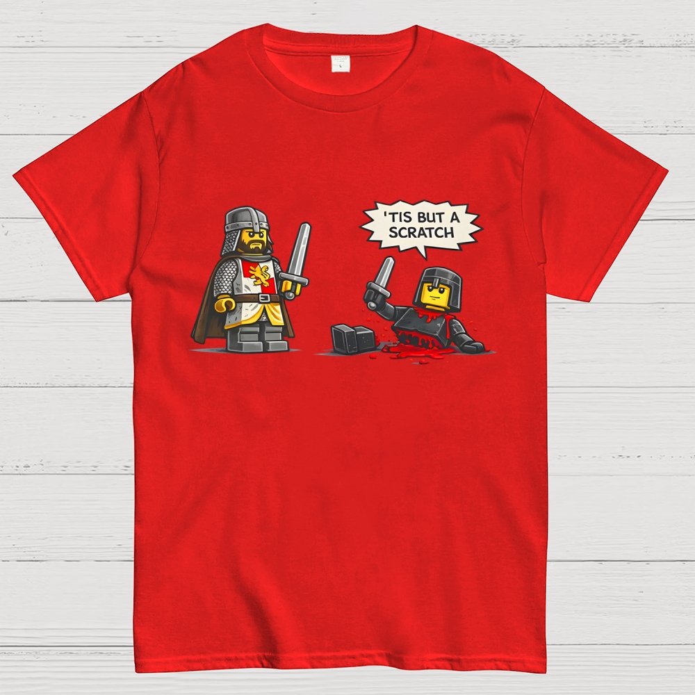Tis But a Scratch  Fantasy Warrior Parody  Dark Humor Geek T-Shirt