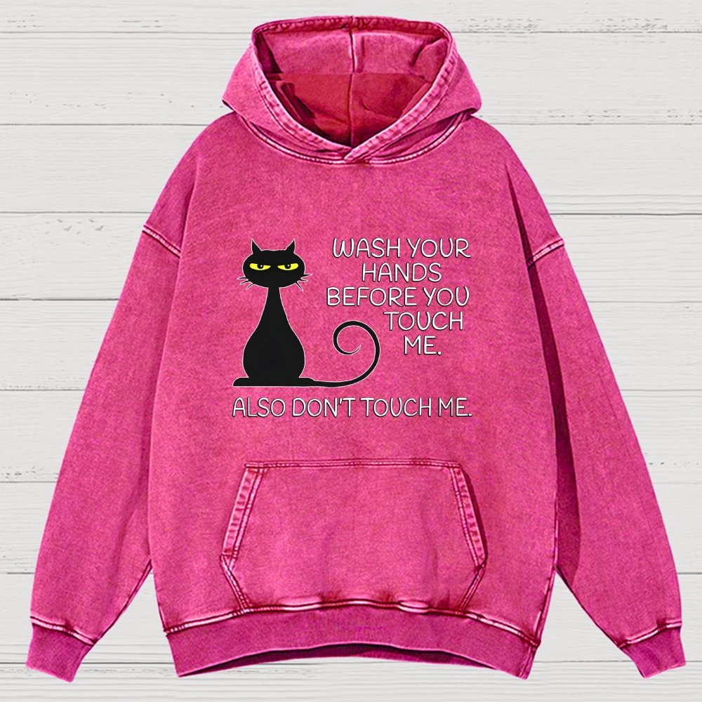 Wash Your Hands Before You Touch Me. Also Don't Vintage Distressed Hoodie