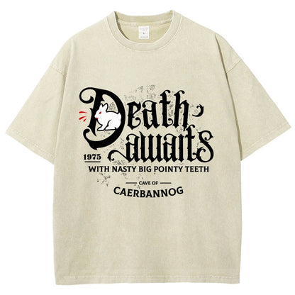 Death Awaits Vintage Distressed T-shirt
