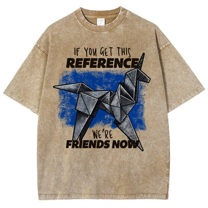 Origami Dreams Vintage Distressed T-shirt