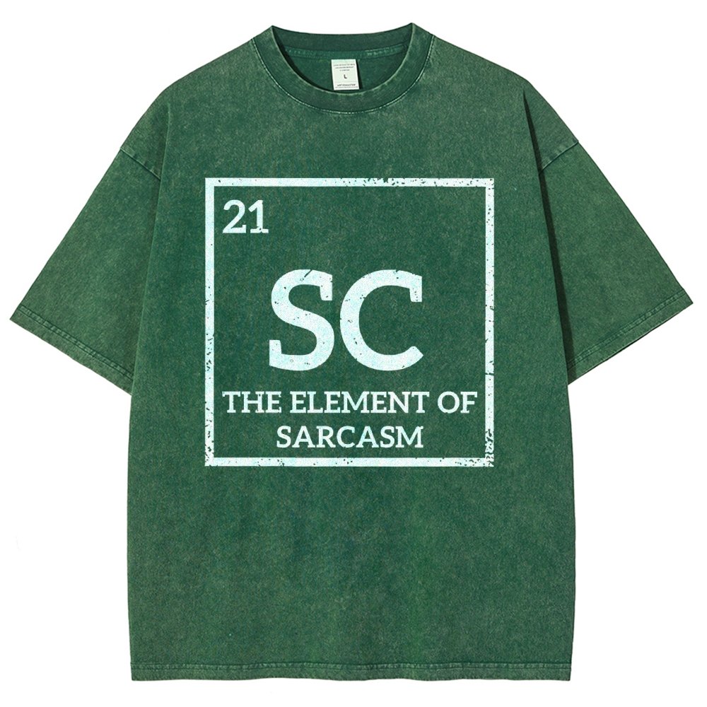 Sc The Element Of Sarcasm Vintage Distressed T-shirt
