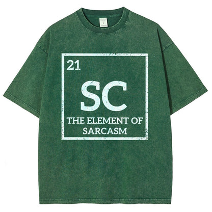 Sc The Element Of Sarcasm Vintage Distressed T-shirt