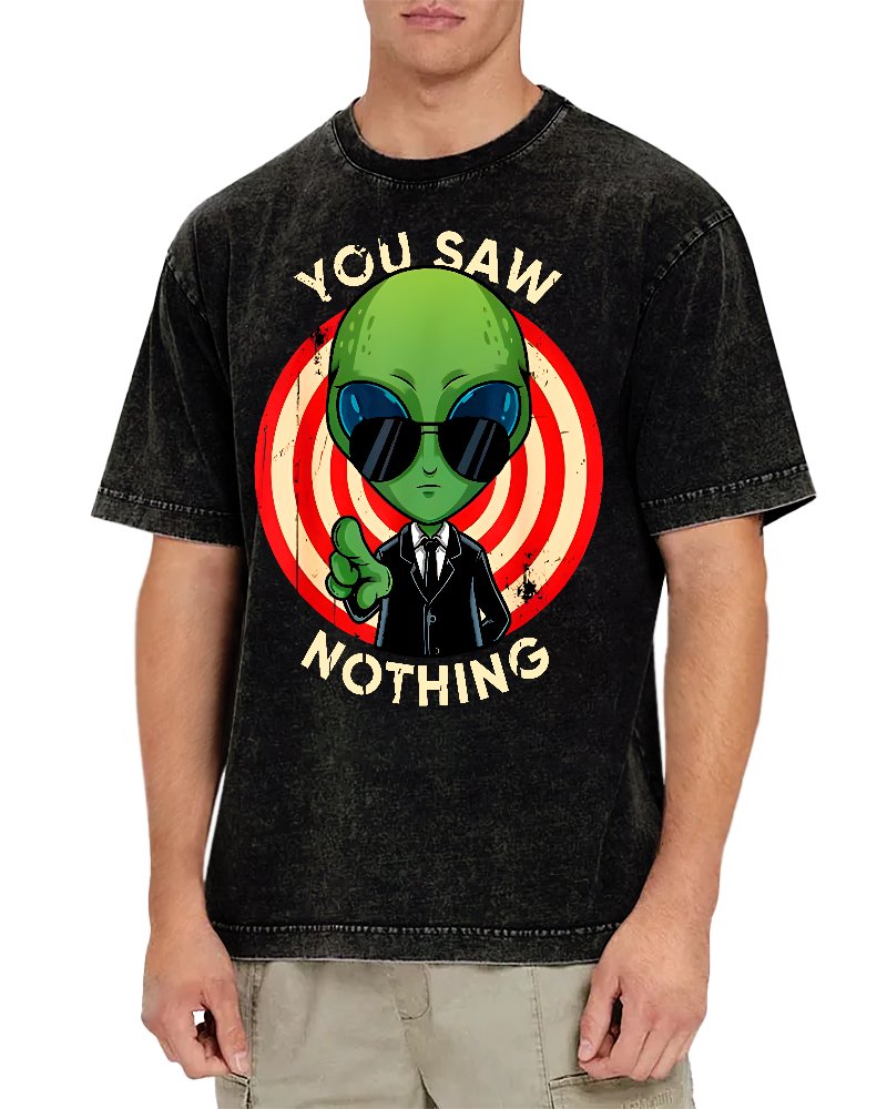 You Saw Nothing! Vintage Distressed T-shirt