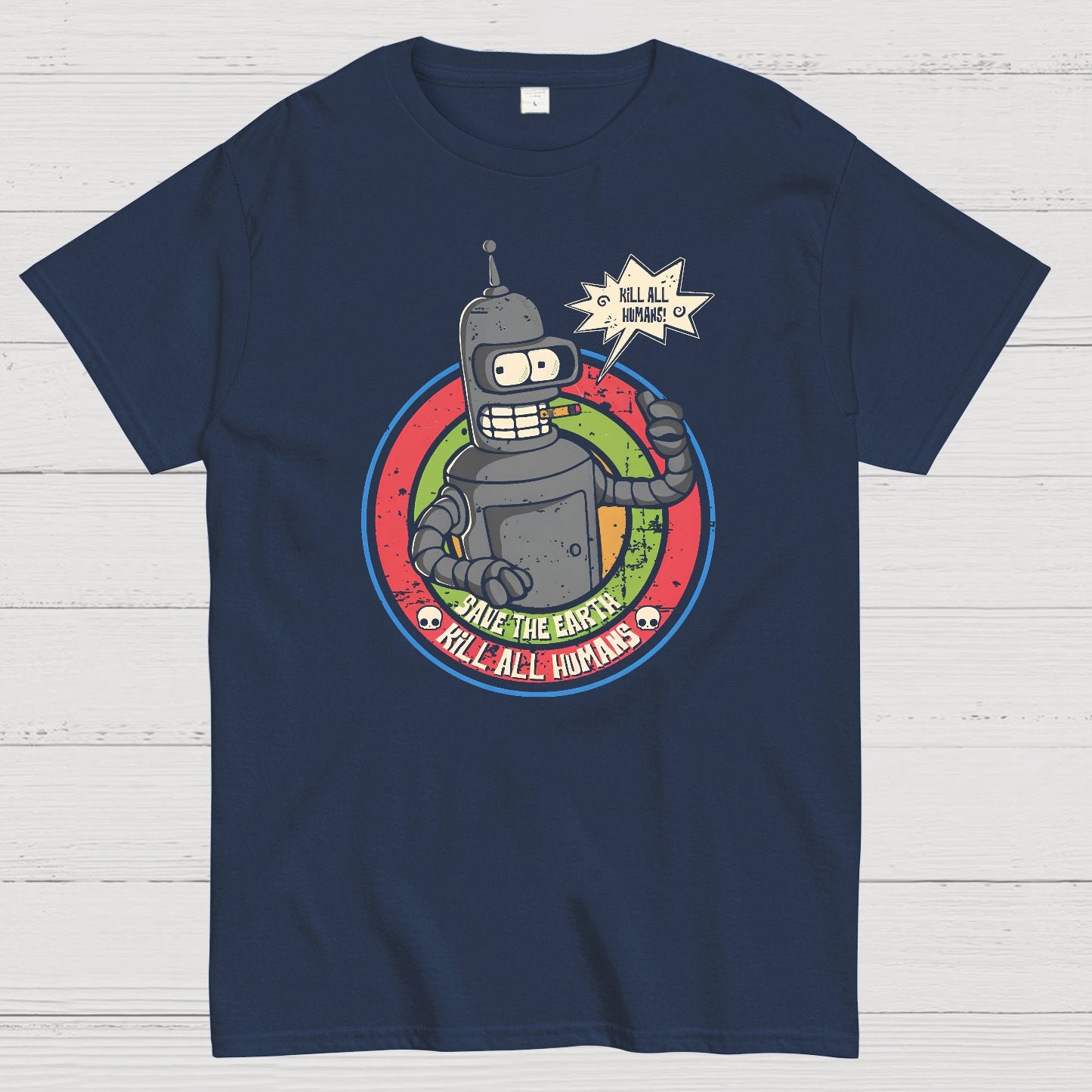 Save The Earth And Kill All Humans Nerdy T-Shirt