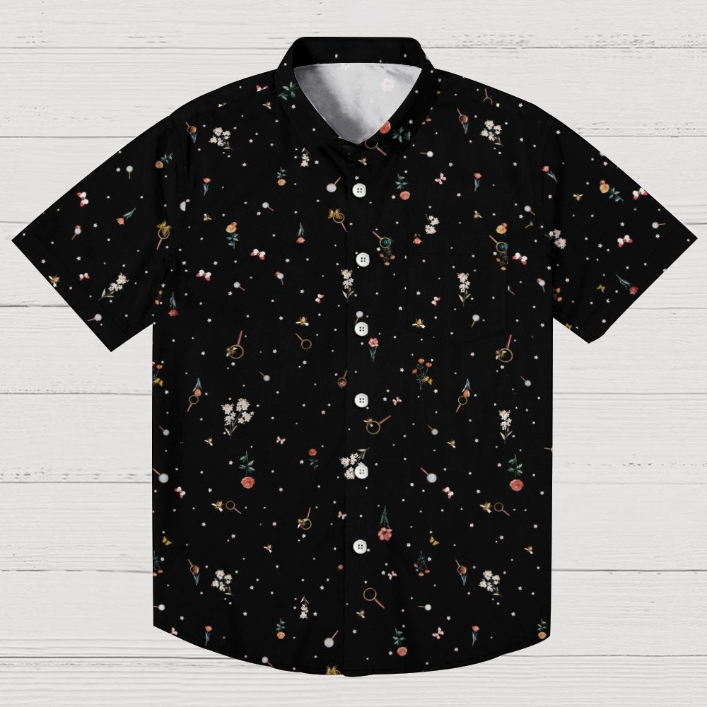 Magnifying Glass Flower Geeky Shirt