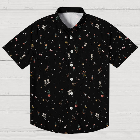 Magnifying Glass Flower Geeky Shirt