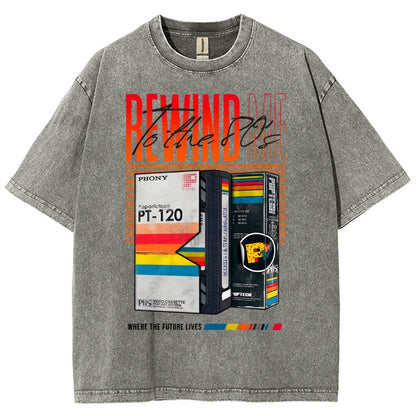 Rewind Me to The 80's Vintage Distressed T-shirt