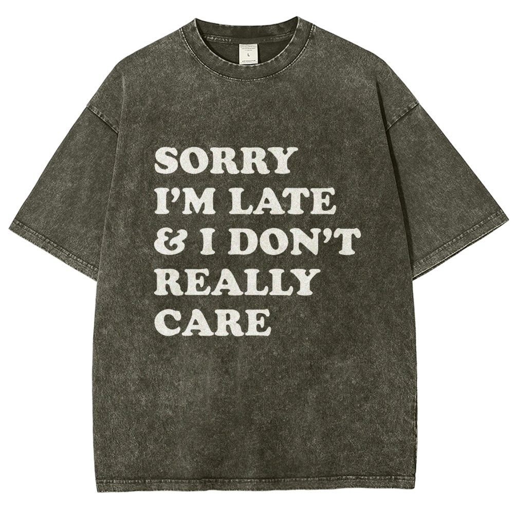 Sorry I'm Late Vintage Distressed T-shirt