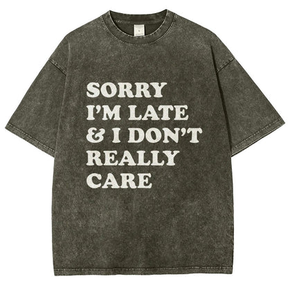 Sorry I'm Late Vintage Distressed T-shirt