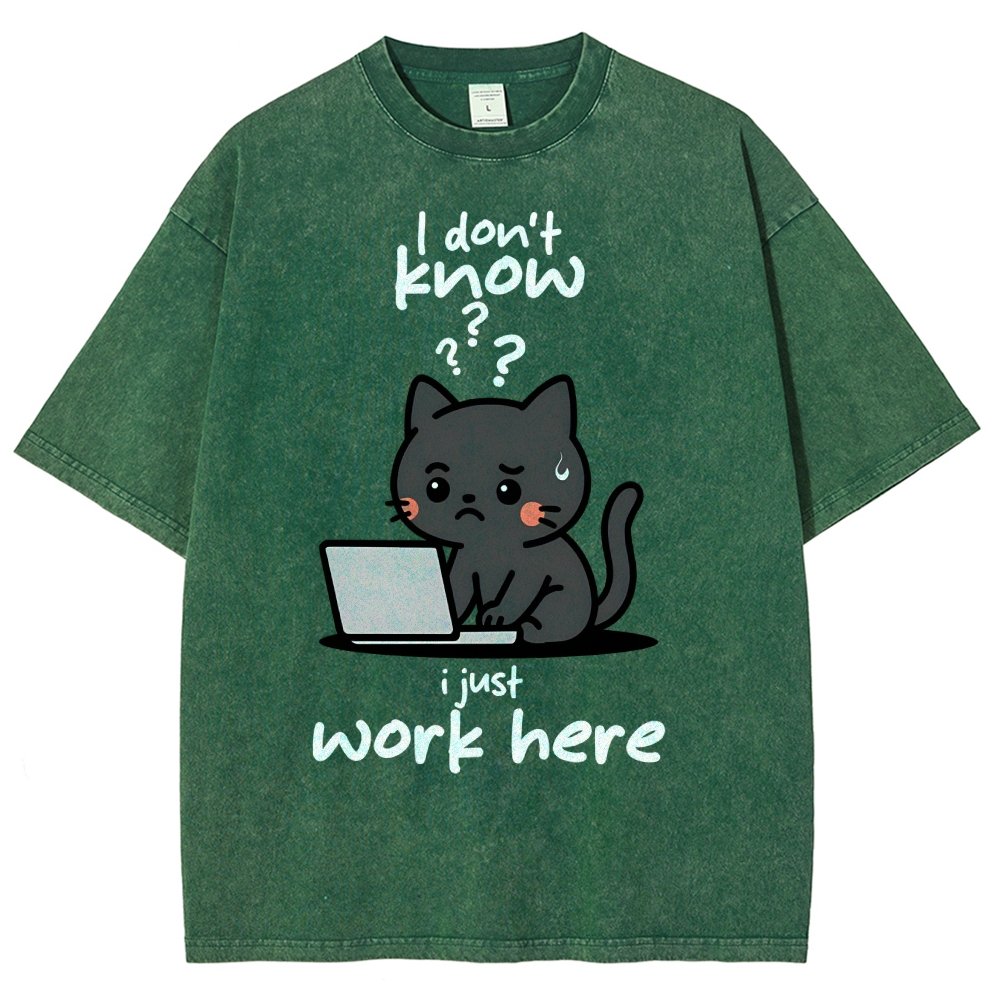 I Just Work Here Vintage Distressed T-shirt