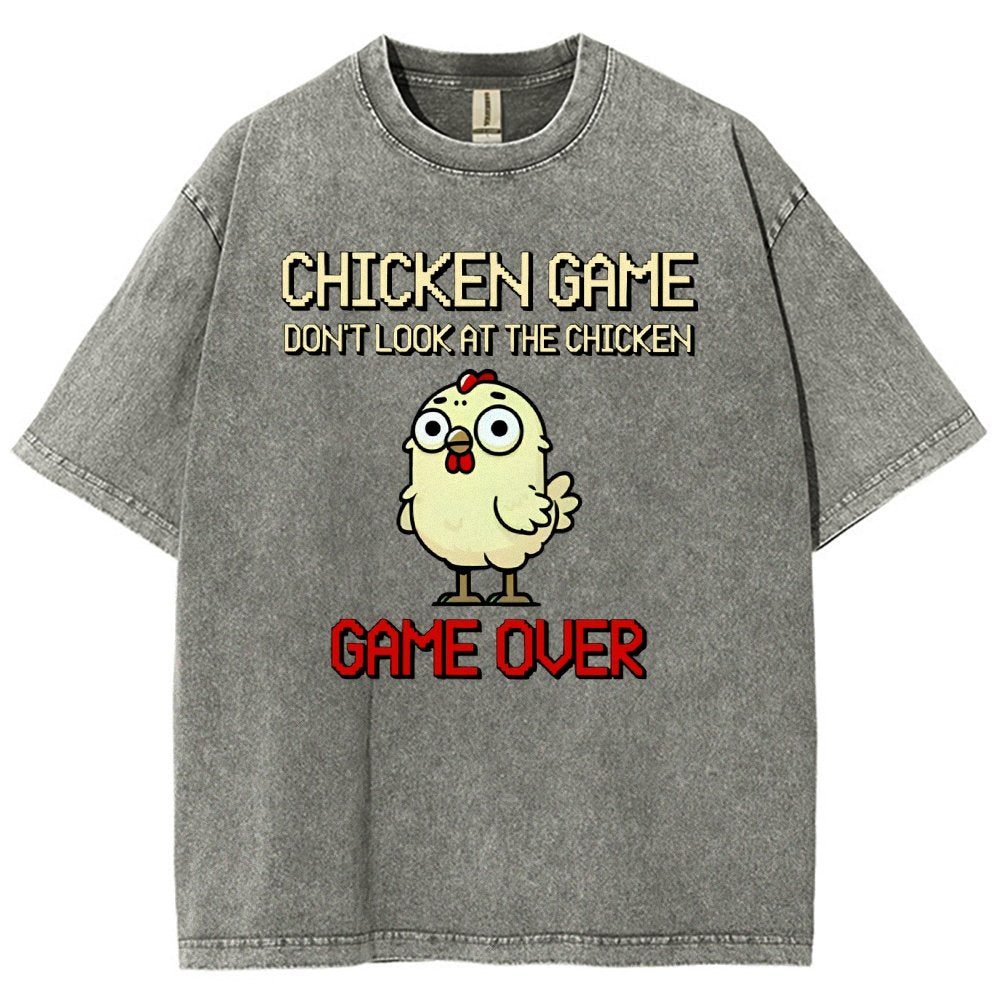 Chicken-game Vintage Distressed T-shirt