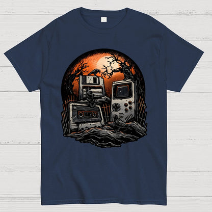 Retro Graveyard Geek T-Shirt