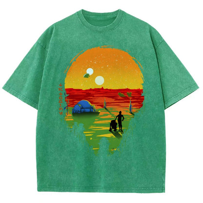 A Mysterious Planet Distant Away II Vintage Distressed T-shirt