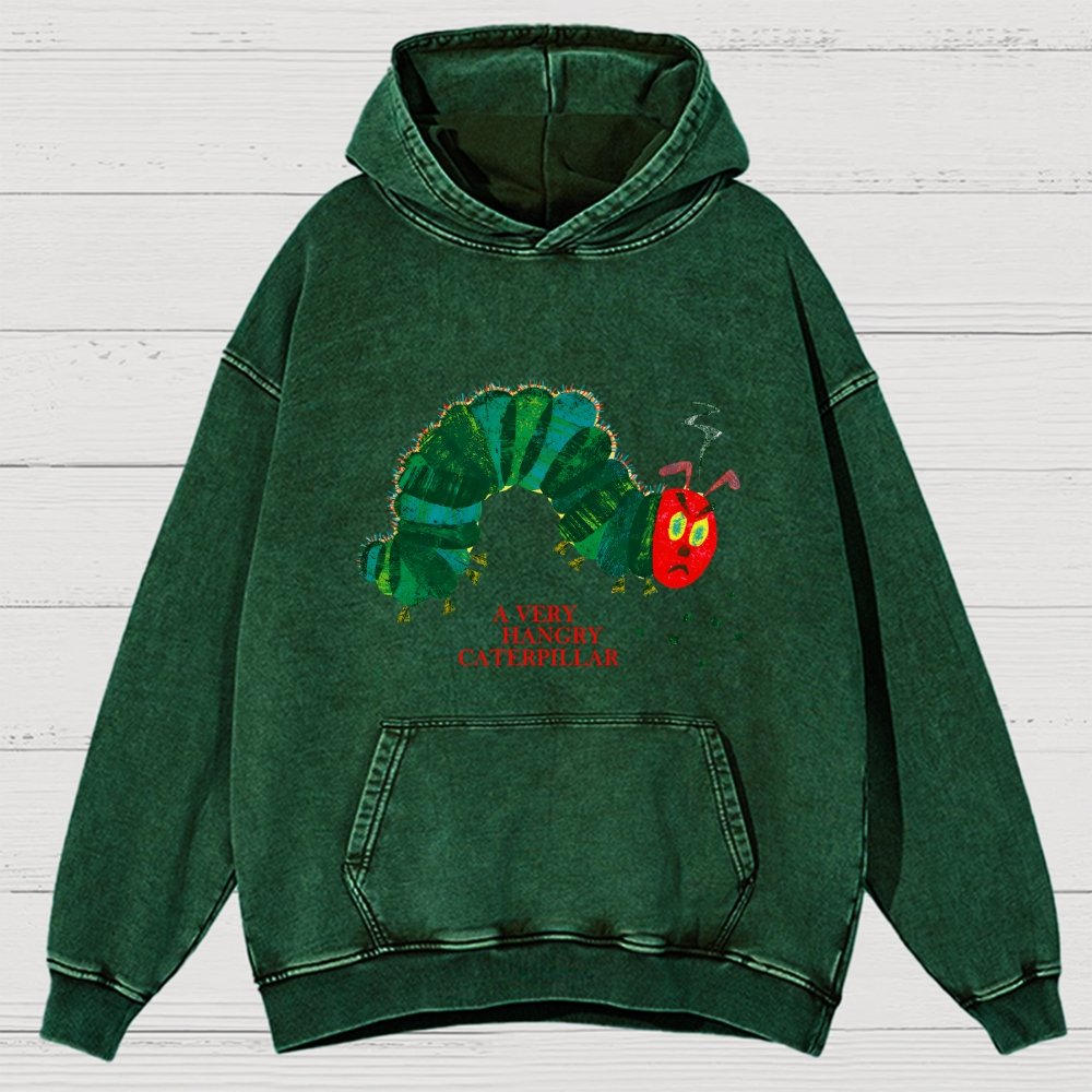 A Very Hangry Caterpillar Vintage Distressed Hoodie