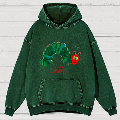 A Very Hangry Caterpillar Vintage Distressed Hoodie