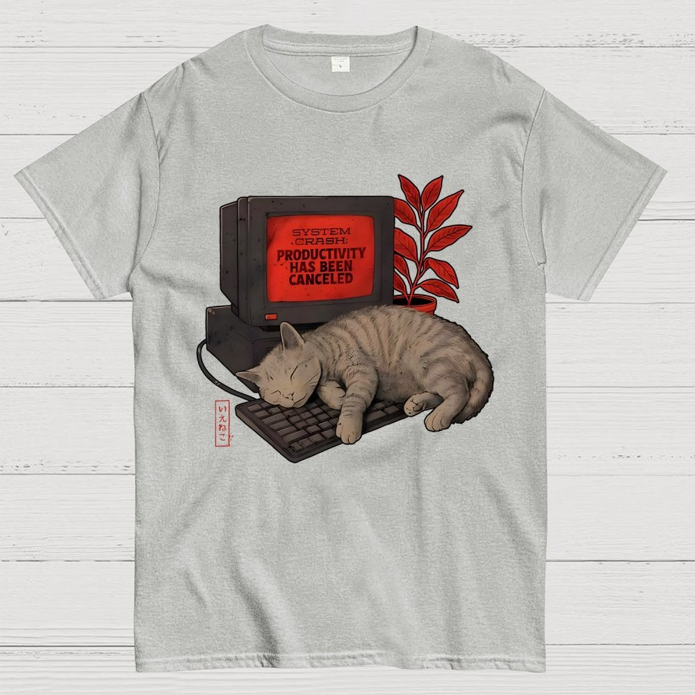 System Crash Cat Geek T-Shirt
