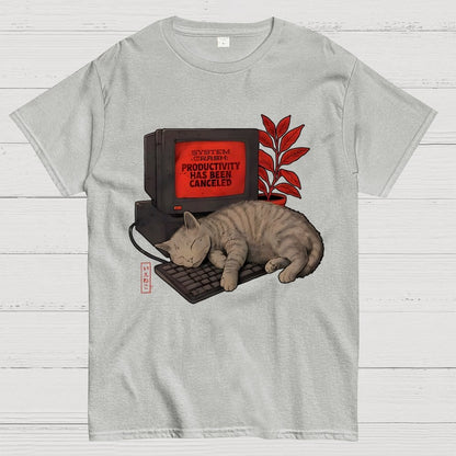 System Crash Cat Geek T-Shirt