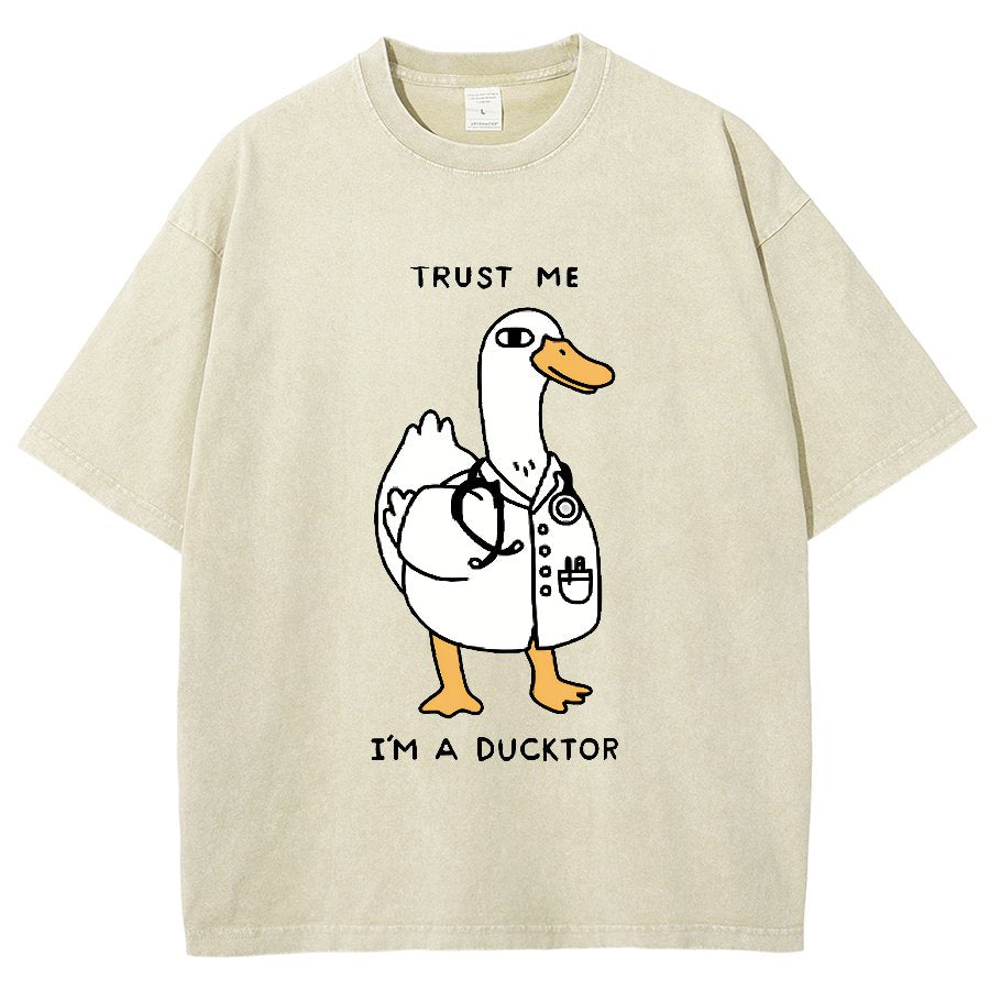 Trust Me I'm a Ducktor Vintage Distressed T-shirt