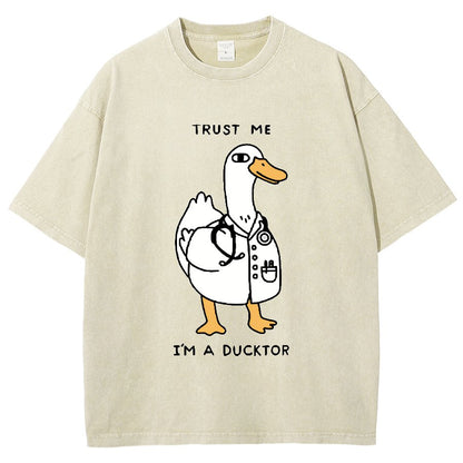 Trust Me I'm a Ducktor Vintage Distressed T-shirt